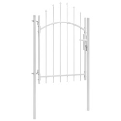 Portail de jardin Acier 1 x 2 m Blanc 