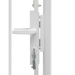 Portail de jardin Acier 1 x 2 m Blanc 