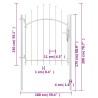 Portail de jardin Acier 1 x 2 m Blanc 