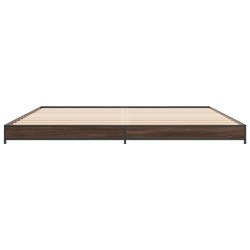Cadre de lit sans matelas chêne marron 200x200 cm 