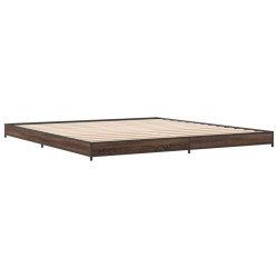 Cadre de lit sans matelas chêne marron 200x200 cm 