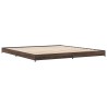 Cadre de lit sans matelas chêne marron 200x200 cm 