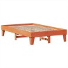Cadre de lit sans matelas cire marron 120x190cm bois pin massif 