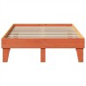 Cadre de lit sans matelas cire marron 120x190cm bois pin massif 