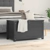 Boîte de rangement Gris 80x40x45,5 cm Bois massif de pin 