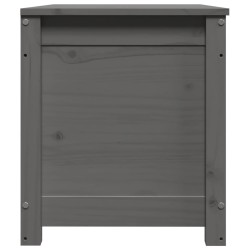 Boîte de rangement Gris 80x40x45,5 cm Bois massif de pin 