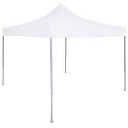 Tente réception pliable professionnelle 2x2 m Acier Blanc 