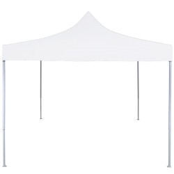 Tente réception pliable professionnelle 2x2 m Acier Blanc 