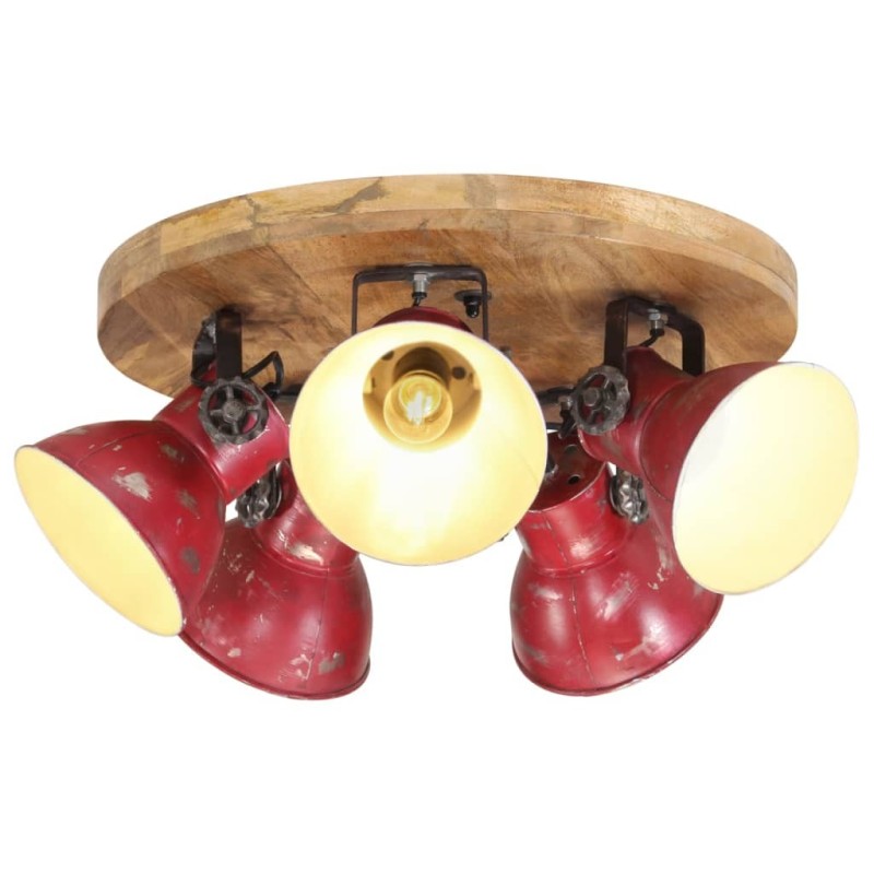 Plafonnier 25 W rouge délavé 50x50x25 cm E27 