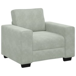 Fauteuil Gris clair 60 cm Velours 