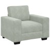 Fauteuil Gris clair 60 cm Velours 