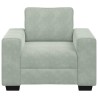 Fauteuil Gris clair 60 cm Velours 