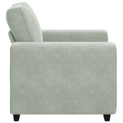 Fauteuil Gris clair 60 cm Velours 