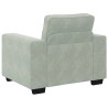 Fauteuil Gris clair 60 cm Velours 