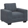 Fauteuil gris foncé 60 cm velours 