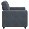 Fauteuil gris foncé 60 cm velours 