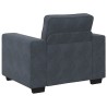Fauteuil gris foncé 60 cm velours 