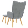 Chaise de relaxation avec tabouret Gris clair Tissu 