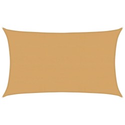 Voile d'ombrage 160 g/m² rectangulaire sable 5x8 m PEHD 