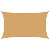 Voile d'ombrage 160 g/m² rectangulaire sable 5x8 m PEHD 