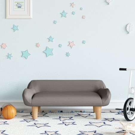 Canapé pour enfants taupe 70x40x24 cm tissu 