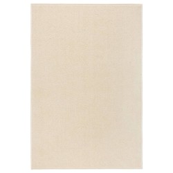 Tapis à poils courts 160x230 cm Crème 