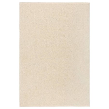 Tapis à poils courts 160x230 cm Crème 