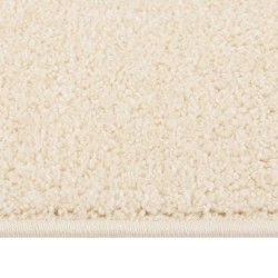 Tapis à poils courts 160x230 cm Crème 