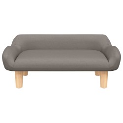 Lit pour chien taupe 70x40x24 cm tissu 
