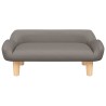 Lit pour chien taupe 70x40x24 cm tissu 