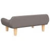 Lit pour chien taupe 70x40x24 cm tissu 