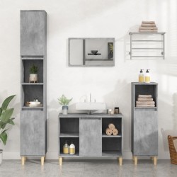 Meuble d'évier gris béton 80x33x60 cm bois d'ingénierie 
