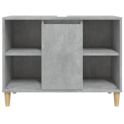 Meuble d'évier gris béton 80x33x60 cm bois d'ingénierie 