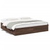 Cadre de lit sans matelas chêne marron 200x200 cm 