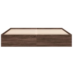 Cadre de lit sans matelas chêne marron 200x200 cm 