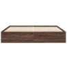 Cadre de lit sans matelas chêne marron 200x200 cm 