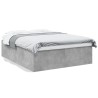 Cadre de lit sans matelas gris béton 150x200 cm 