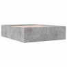 Cadre de lit sans matelas gris béton 150x200 cm 