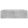 Cadre de lit sans matelas gris béton 150x200 cm 