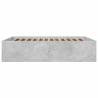 Cadre de lit sans matelas gris béton 150x200 cm 