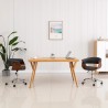 Chaise pivotante à manger Gris Bois courbé et tissu 
