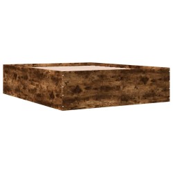 Cadre de lit sans matelas chêne fumé 150x200 cm 