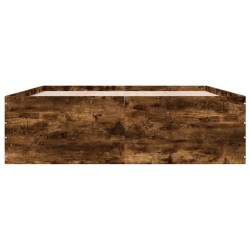 Cadre de lit sans matelas chêne fumé 150x200 cm 