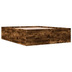 Cadre de lit sans matelas chêne fumé 150x200 cm 