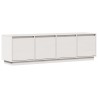 Meuble TV Blanc 156x37x45 cm Bois de pin massif 