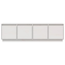 Meuble TV Blanc 156x37x45 cm Bois de pin massif 