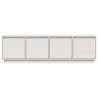Meuble TV Blanc 156x37x45 cm Bois de pin massif 