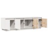 Meuble TV Blanc 156x37x45 cm Bois de pin massif 