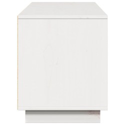 Meuble TV Blanc 156x37x45 cm Bois de pin massif 
