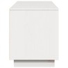 Meuble TV Blanc 156x37x45 cm Bois de pin massif 